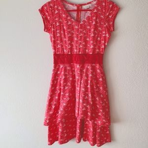 Origami red dress from mata traders